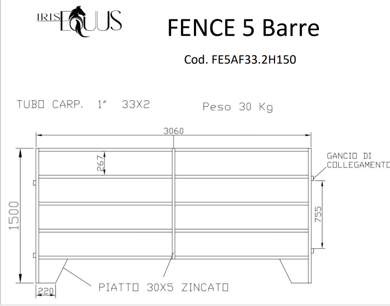 FENCE 5 BARRE